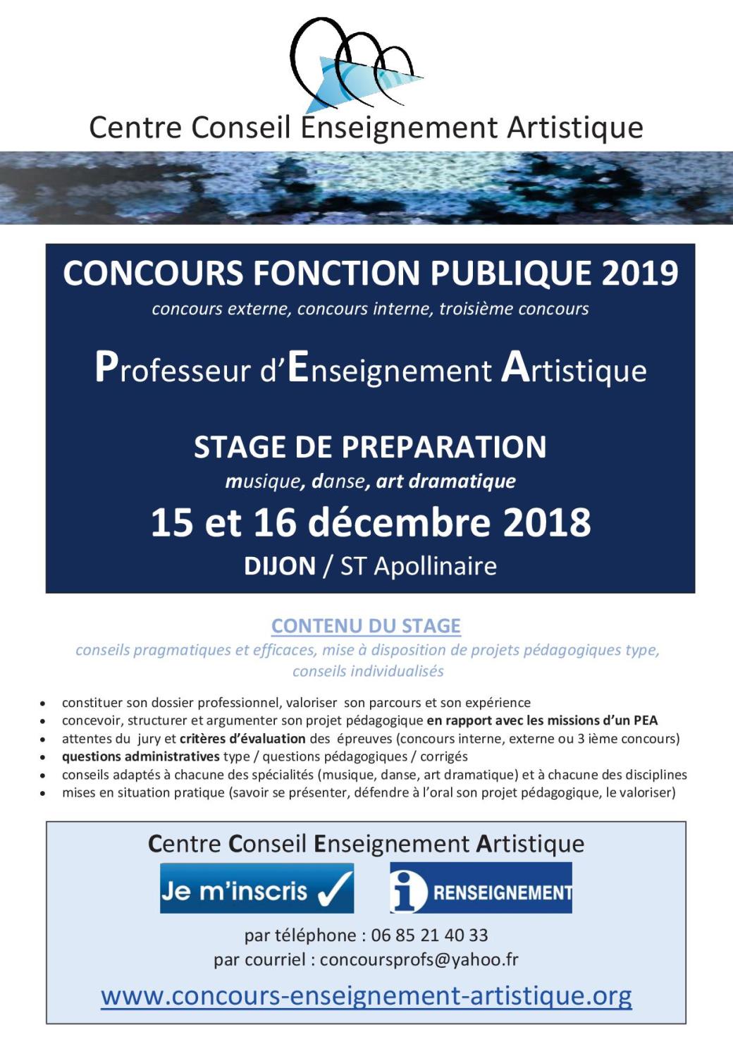 affiche stage PEA CCEA dijon décembre-VF